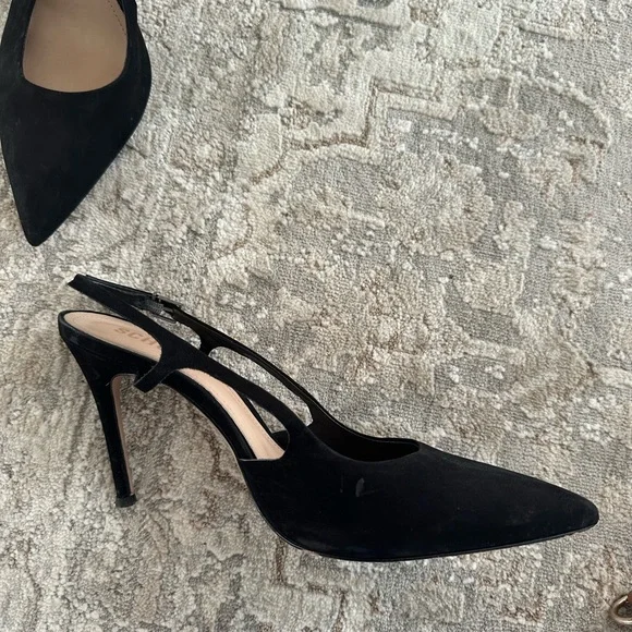 SCHUTZ Black Pointed Slingback Heels - Picture 2 of 4